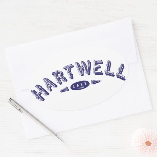 Lake Hartwell Ovale Sticker (Envelop)