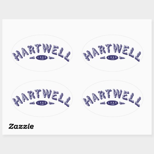 Lake Hartwell Ovale Sticker (Vel)