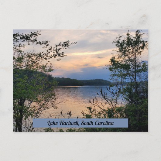 Lake Hartwell South Carolina Mountain Lake Sunset Briefkaart (Voorkant)