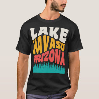 Lake Havasu Arizona Boating Retro  Typograp T-shirt