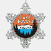 Lake Havasu Arizona Tin Sneeuwvlok Ornament (Voorkant)