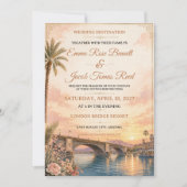 Lake Havasu Bestemming Trouw Uitnodiging (Voorkant)