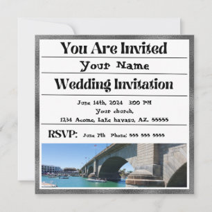 Lake Havasu bruiloft uitnodiging