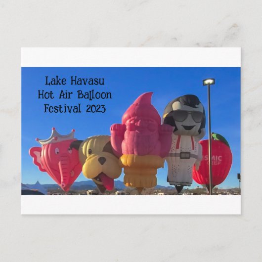 Lake Havasu Hot Air Ballonfestival 2023 Briefkaart (Voorkant)