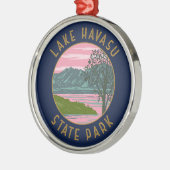 Lake Havasu State Park Retro Stress Circle Metalen Ornament (Links)