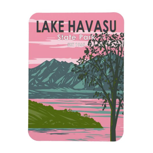 Lake Havasu State Park Travel Art Vintage Magneet (Verticaal)