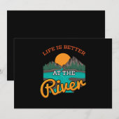 Lake - Het leven is beter op de rivier uitnodiging (Voorkant / Achterkant)