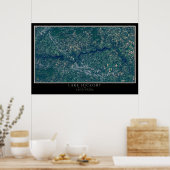 Lake Hickory North Carolina Satellite Poster Map (Keuken)
