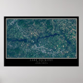 Lake Hickory North Carolina Satellite Poster Map (Voorkant)
