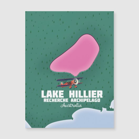 Lake Hillier Australian map. (Voorkant)
