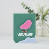 Lake Hillier Australian map. Briefkaart (Staand voorkant)