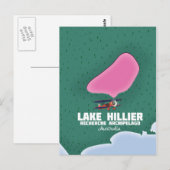 Lake Hillier Australian map. Briefkaart (Voorkant / Achterkant)