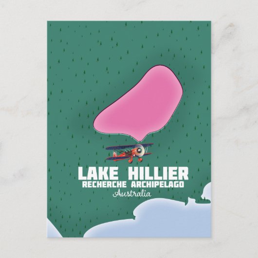 Lake Hillier Australian map. Briefkaart (Voorkant)