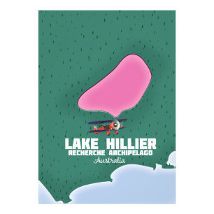 Lake Hillier Australian map. Foto Afdruk
