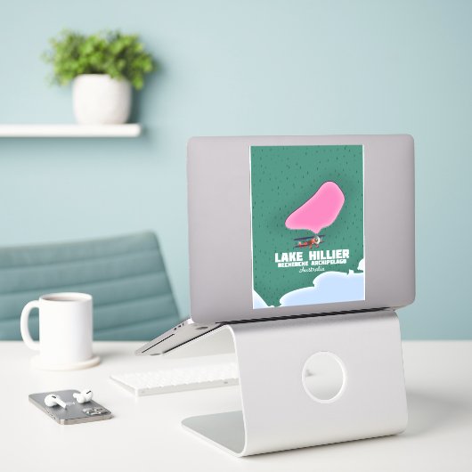 Lake Hillier Australian map. Sticker (Laptop op bureau)