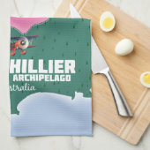 Lake Hillier Australian map. Theedoek (Quarter Fold)