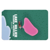 Lake Hillier Australische kaart. Magneet (Horizontaal)
