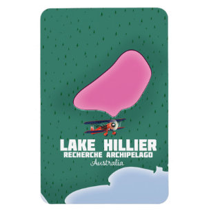 Lake Hillier Australische kaart. Magneet