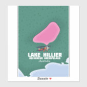 Lake Hillier Australische kaart. Sticker (Vel)