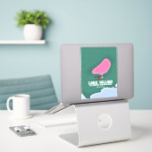 Lake Hillier Australische kaart. Sticker (Laptop op bureau)