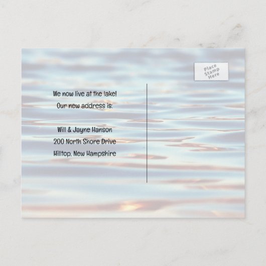 Lake Home New Address Briefkaarten (Achterkant)