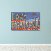 Lake Hopatcong, New Jersey - Large Letter Scenes Canvas Afdruk (Insitu (Houten vloer))