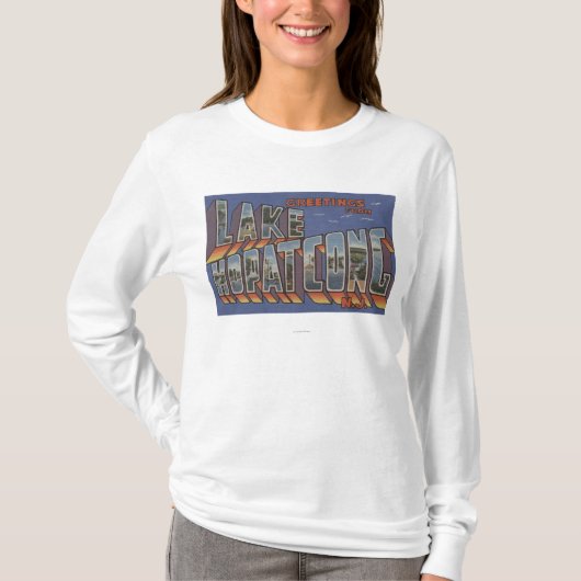 Lake Hopatcong, New Jersey - Large Letter Scenes T-shirt (Voorkant)