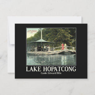 Lake Hopatcong NJ Castle Edward jaren 1910 Briefkaart