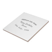 Lake house beach happy birthday add name date year tegeltje (Zijkant)