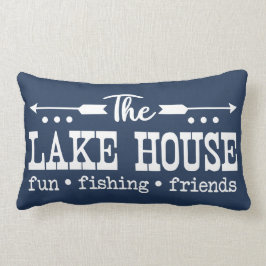 Lake House Blue en White Kussen