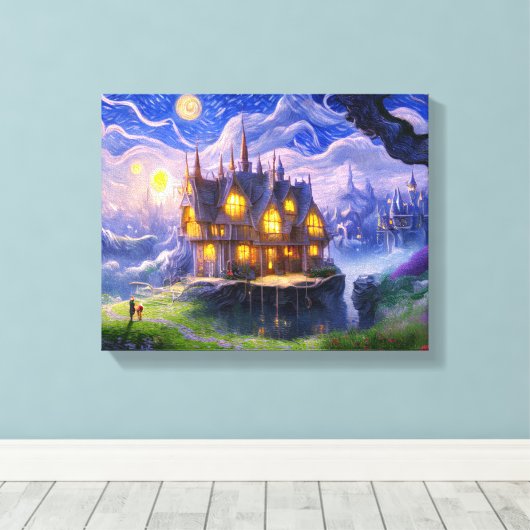 Lake House Canvas Afdruk (Insitu (Houten vloer))