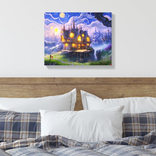 Lake House Canvas Afdruk (Insitu (Slaapkamer))