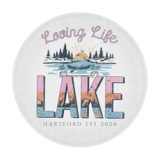 Lake House Custom Family Snijplank (Voorkant)