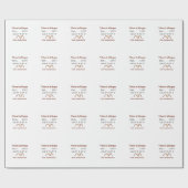 Lake house ets. Date year custom coordinates brown Cadeaupapier (Vlak)