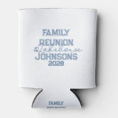 Lake house familie reünie retro blauw en wit blikjeskoeler (Voorkant)