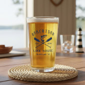 Lake House Familienaam Crossed Oars Vis Glas