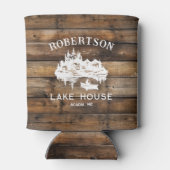 Lake House familienaam rustiek hout Blikjeskoeler (Achterkant)