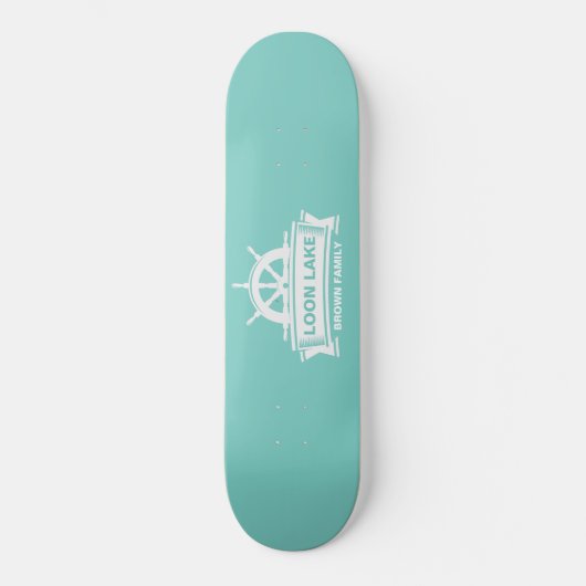 Lake House Family Name Summer Vacation Persoonlijk Skateboard (Voorkant)
