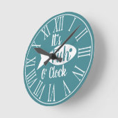 Lake House Fish O' Clock Fish Silhouette Ronde Klok (Hoek)