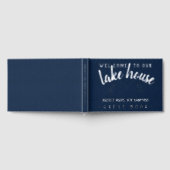 Lake House Gepersonaliseerd Vakantiehuis Navy Silv Gastenboek (Volledig)