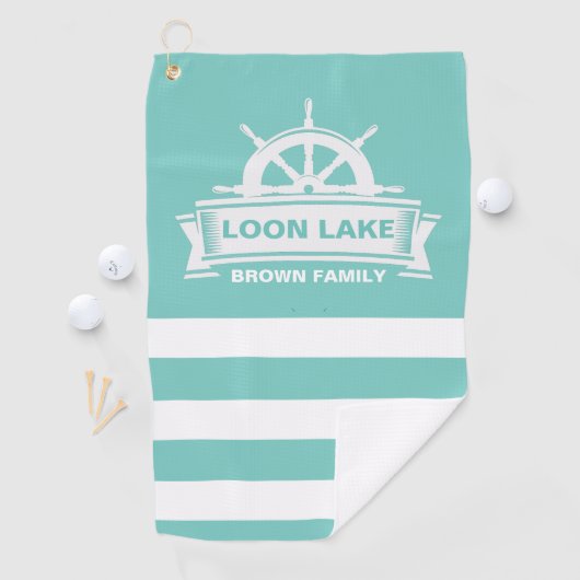 Lake House Home Name Vacation Golfhanddoek (Insitu)