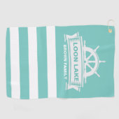 Lake House Home Name Vacation Golfhanddoek (Horizontaal)