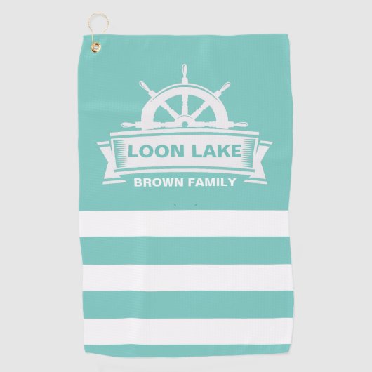 Lake House Home Name Vacation Golfhanddoek (Voorkant)
