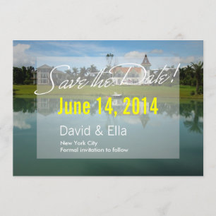 Lake House met Dock Save the Date Notice Kaart