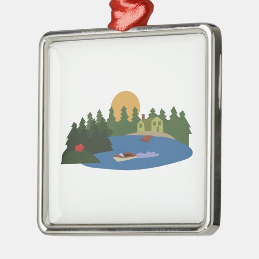 Lake House Metalen Ornament (Links)