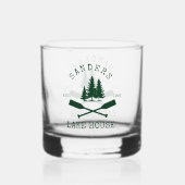 Lake House Nautical Boat oars Whisky Glas (Voorkant)