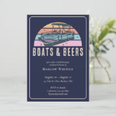 Lake House Nautical Boats Beers vrijgezellenfeest Kaart (Staand voorkant)