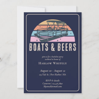 Lake House Nautical Boats Beers vrijgezellenfeest Kaart