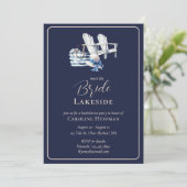 Lake House Nautical Navy Bachelorette Party Kaart (Staand voorkant)