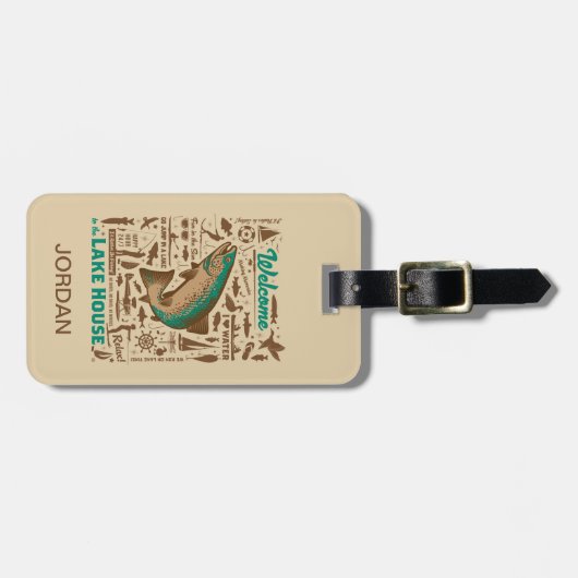 Lake House Pattern Bagagelabel (Voorkant horizontaal)